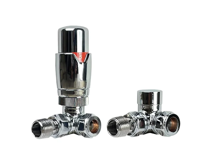 Ensemble de robinets thermostatiques chromés