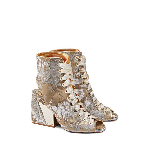 Rubelli fabric ankle women's shoes