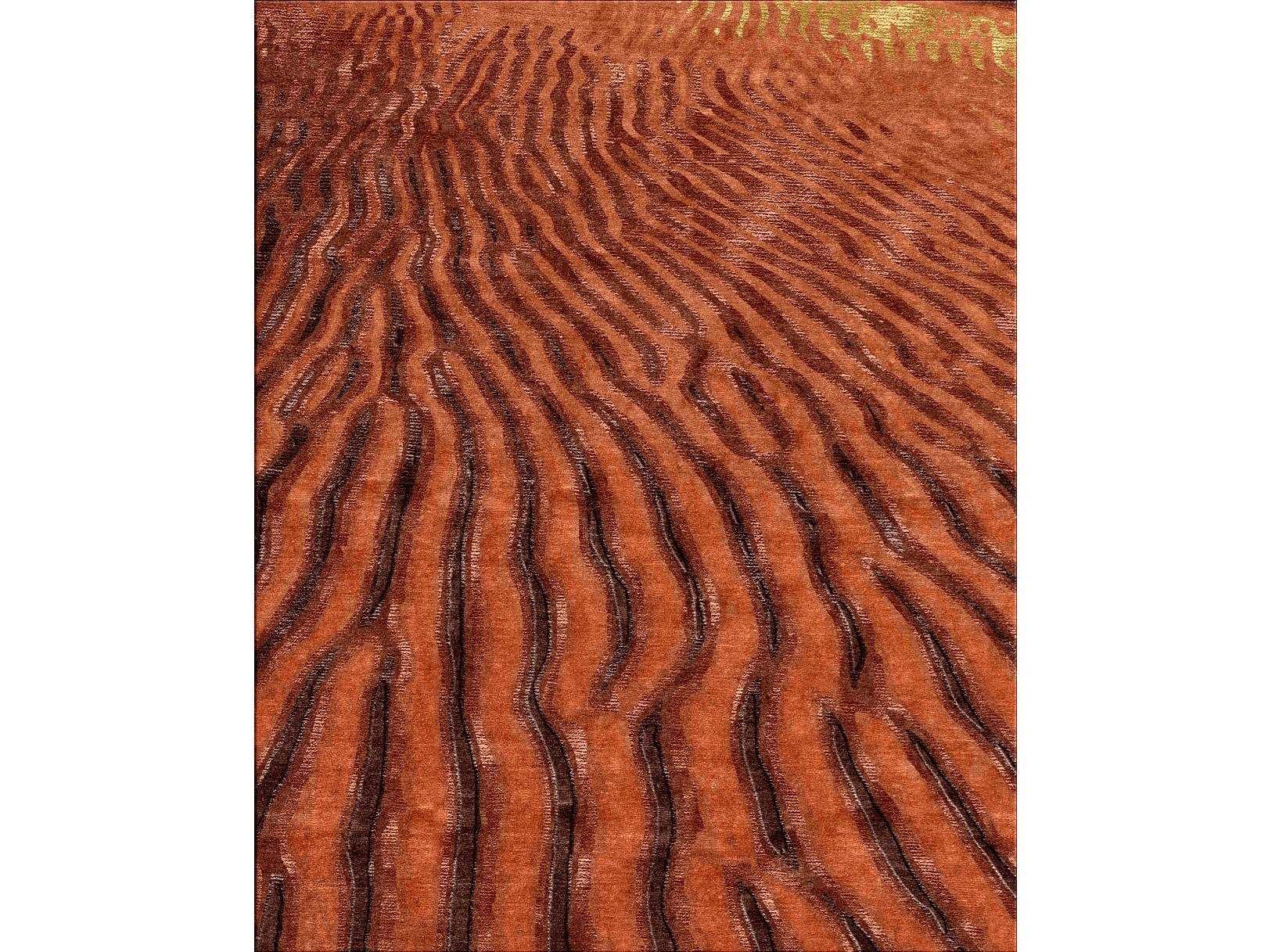 handmade Tibetan wool and Chinese silk rug