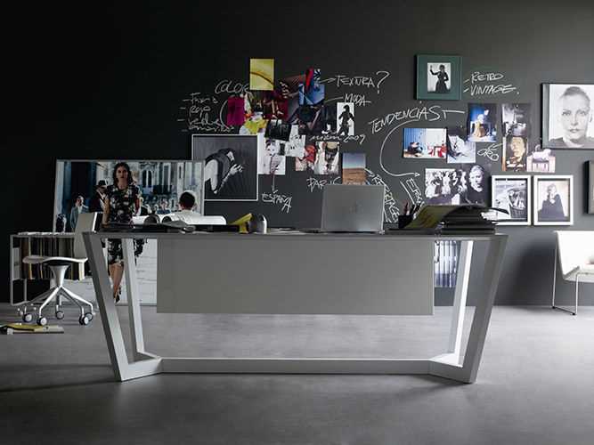 Wood veneer office desks