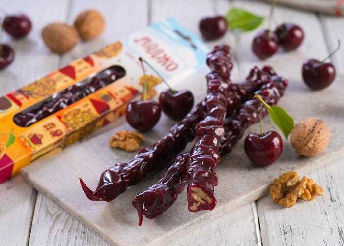 cevizli kiraz ile churchkhela