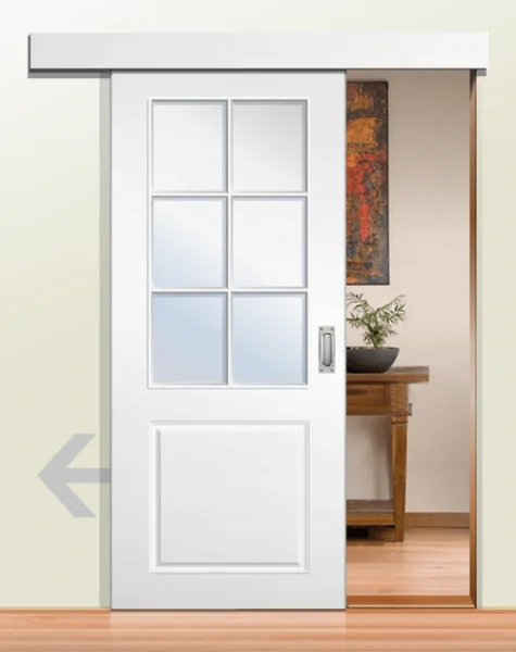  Swing doors made of wood and glass