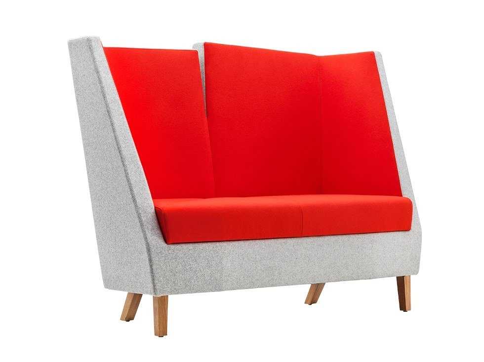 High-back fabric restaurant booth