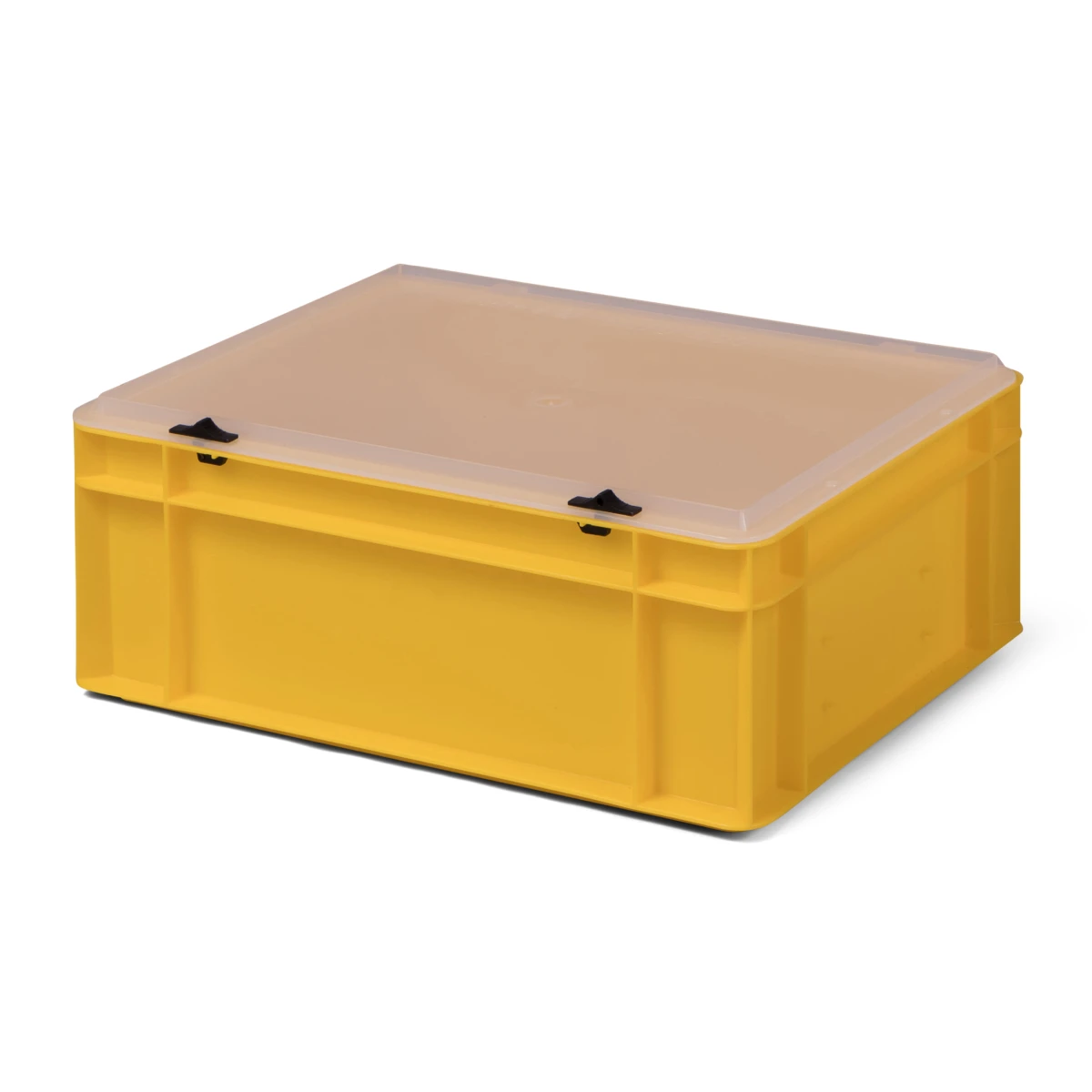 Euro transport stacker box K-TK 400/145-t, 400x300x145/156 mm (LxWxH), with lid, (various colours), 13 liters, made of PP