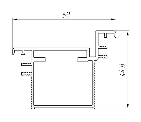 Aluminum Profile For Doors Ат-6390