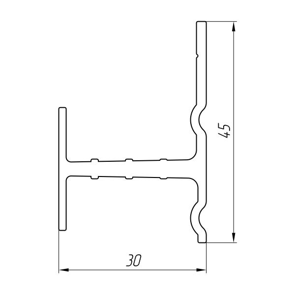 Aluminum Profile For Ventilated Facades Ат-821