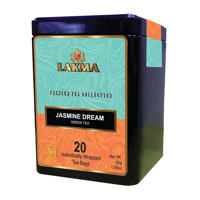 Lakma Jasmine Dream Foil Enveloped Tea Bags In Tins – 1.5g X 20 Envelopes