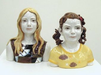 ceramic busts ( ceramic sculpture )