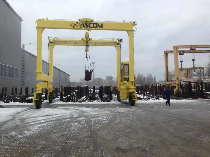 Козловые краны на резиновых колесах