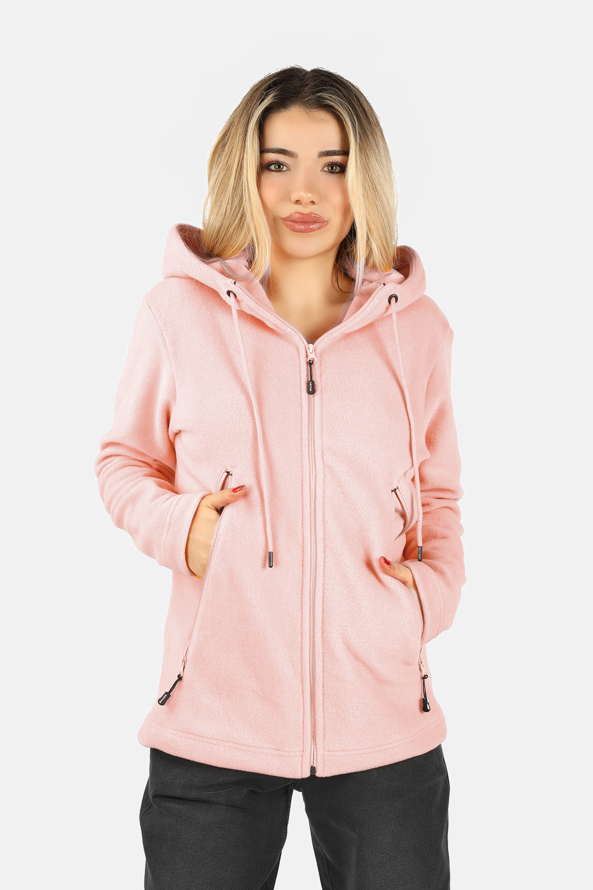 Kapusonlu Sweatshirt Pembe