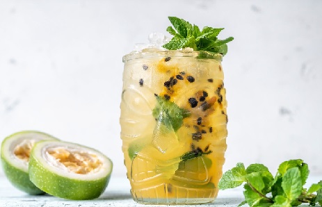 O nosso cocktail de colagénio Malibu Maracujá