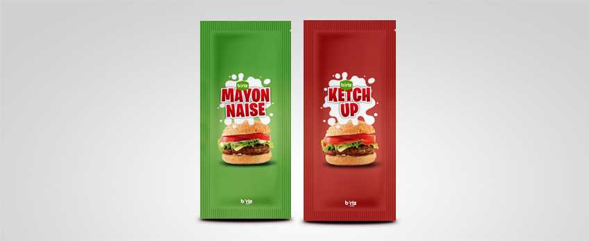 Ketchup, Mayonnaise packages 