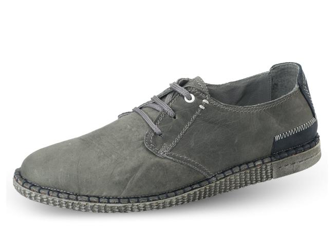 Gray men's shoes with shoelaces