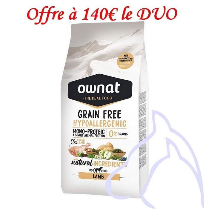 OWNAT PRIME Grain Free Hypo Agneau (Chien), 14 kg