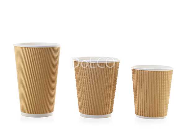 CRIMPED-PAPER CUPS FOR HOT BEVERAGES