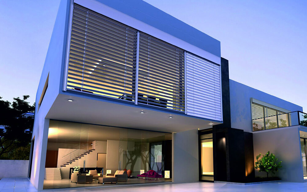 modern facade blinds