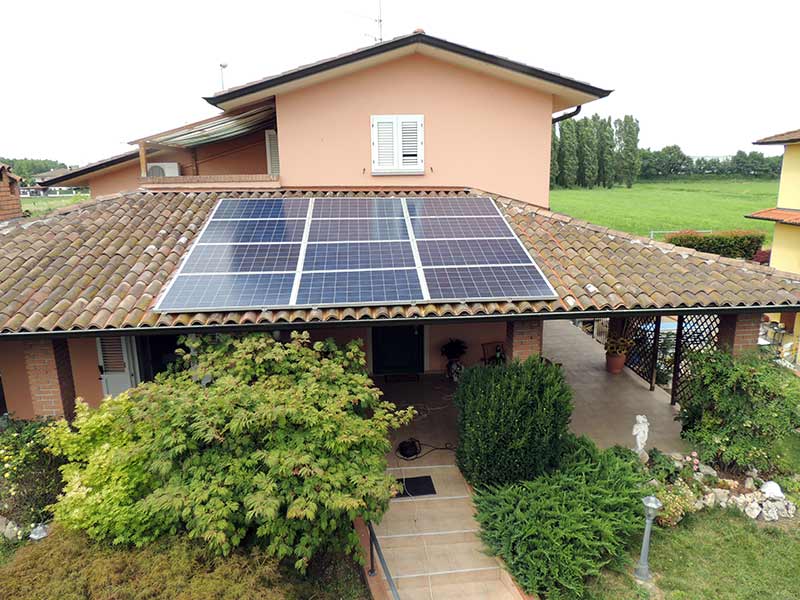 Installation von Solarenergie auf Dächern