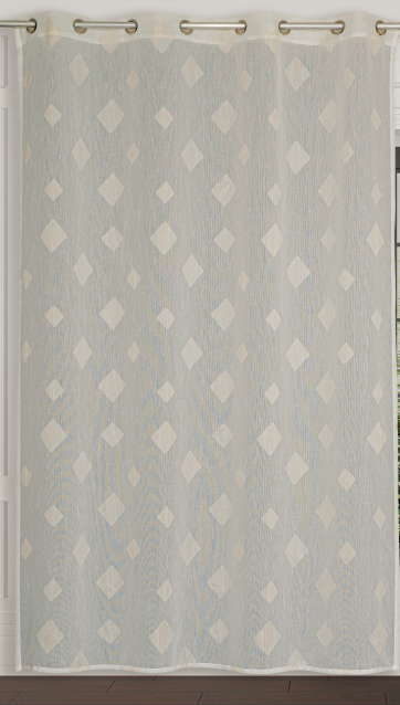 DIEGO - COL NATUREL - GRANDE LARGEUR - PANNEAU À OEILLETS - 240 X 260 CM - 100 % PES