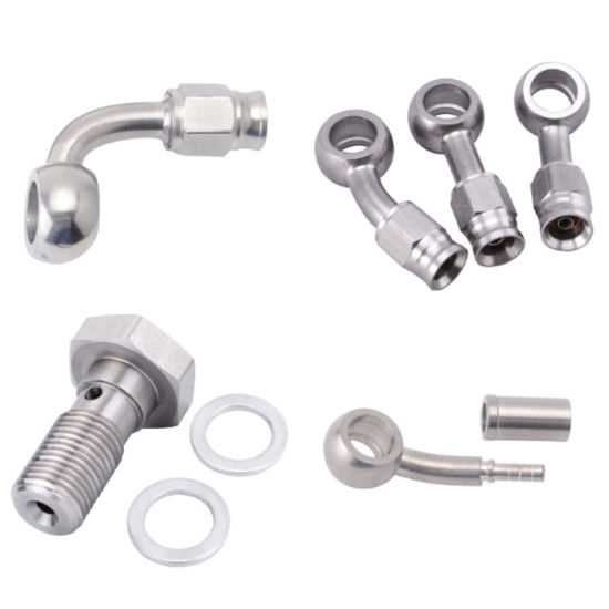Brake hose fittings and other parts