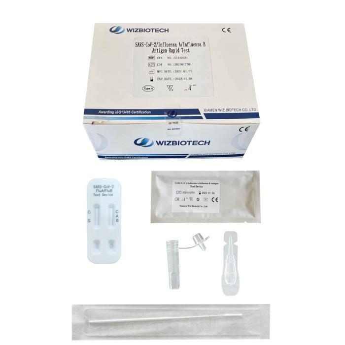 SARS-COV-2/INFLUENZA A-B Test Combo Antigene (20 Kit test)