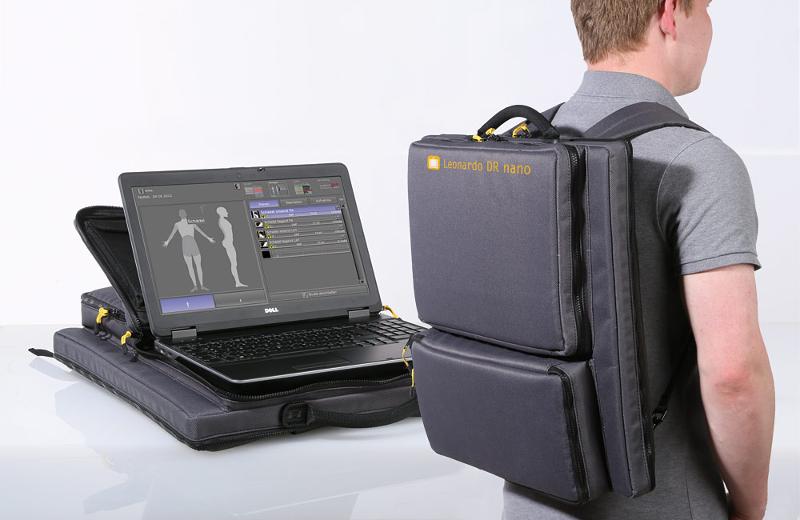 The wonderfully light, portable X-ray backpack system