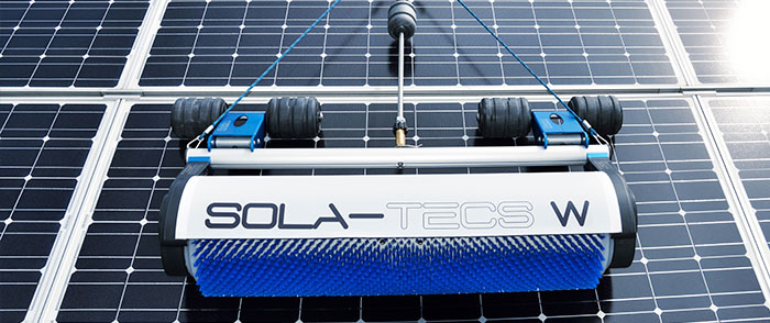 nettoyage robotisé des panneaux solaires