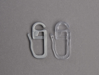 Clip-on curtain hooks for straight rings