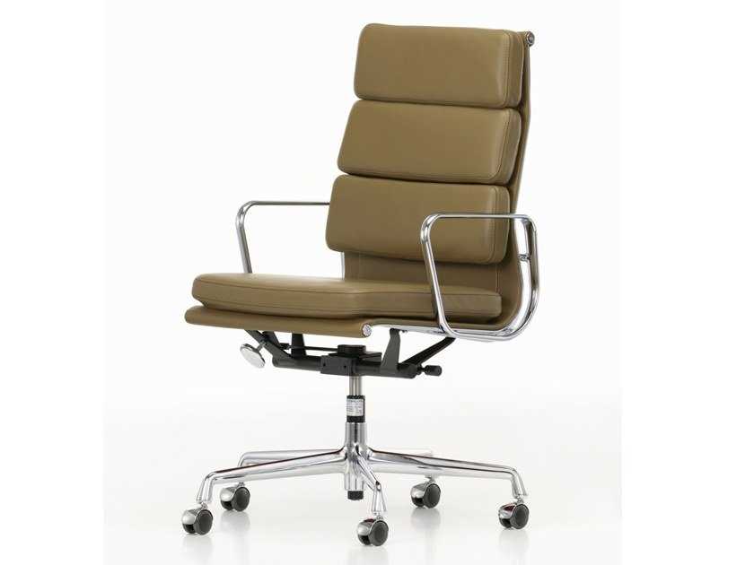 Upholstered leather office chair