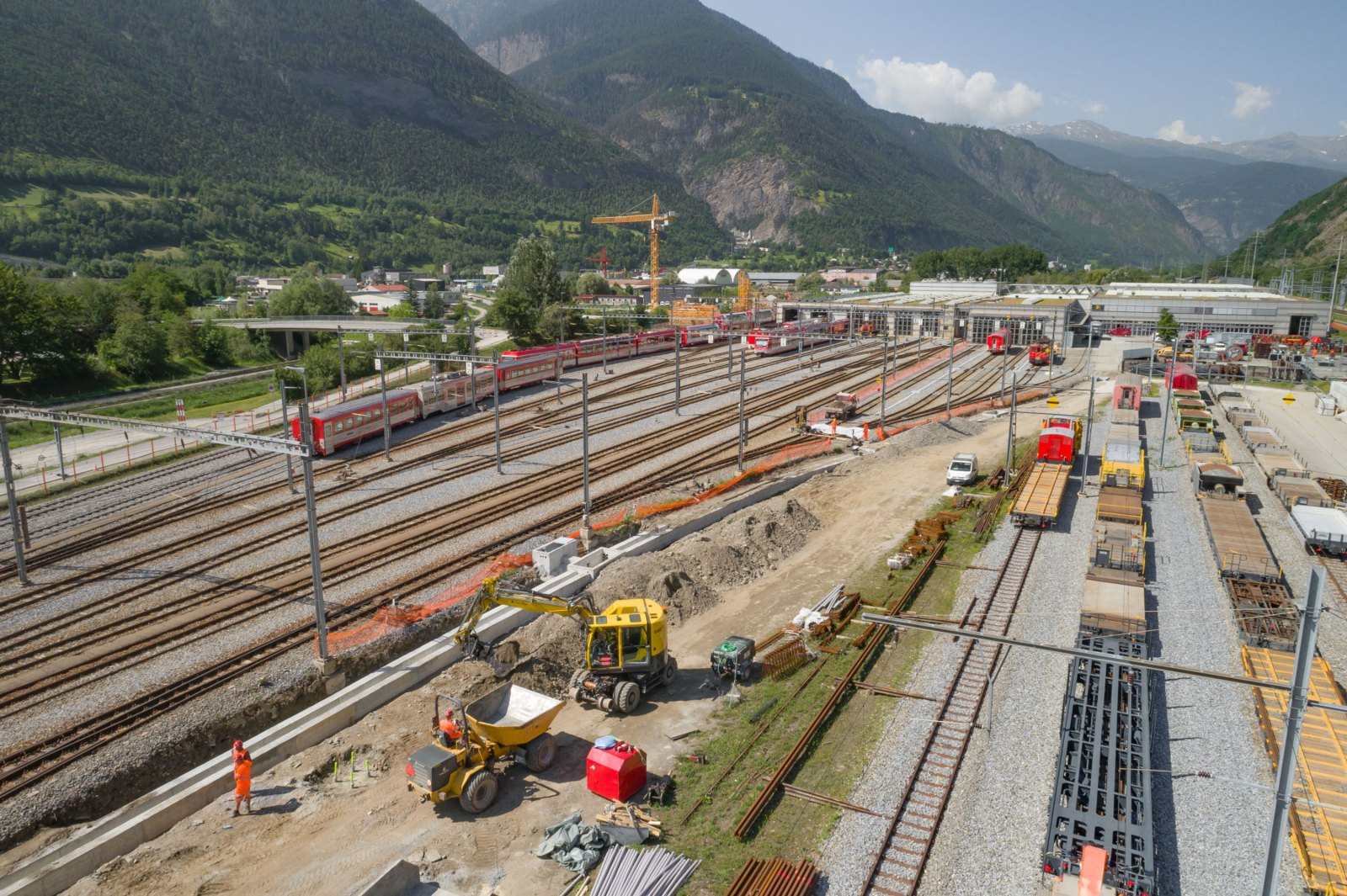 Special construction works for railroads