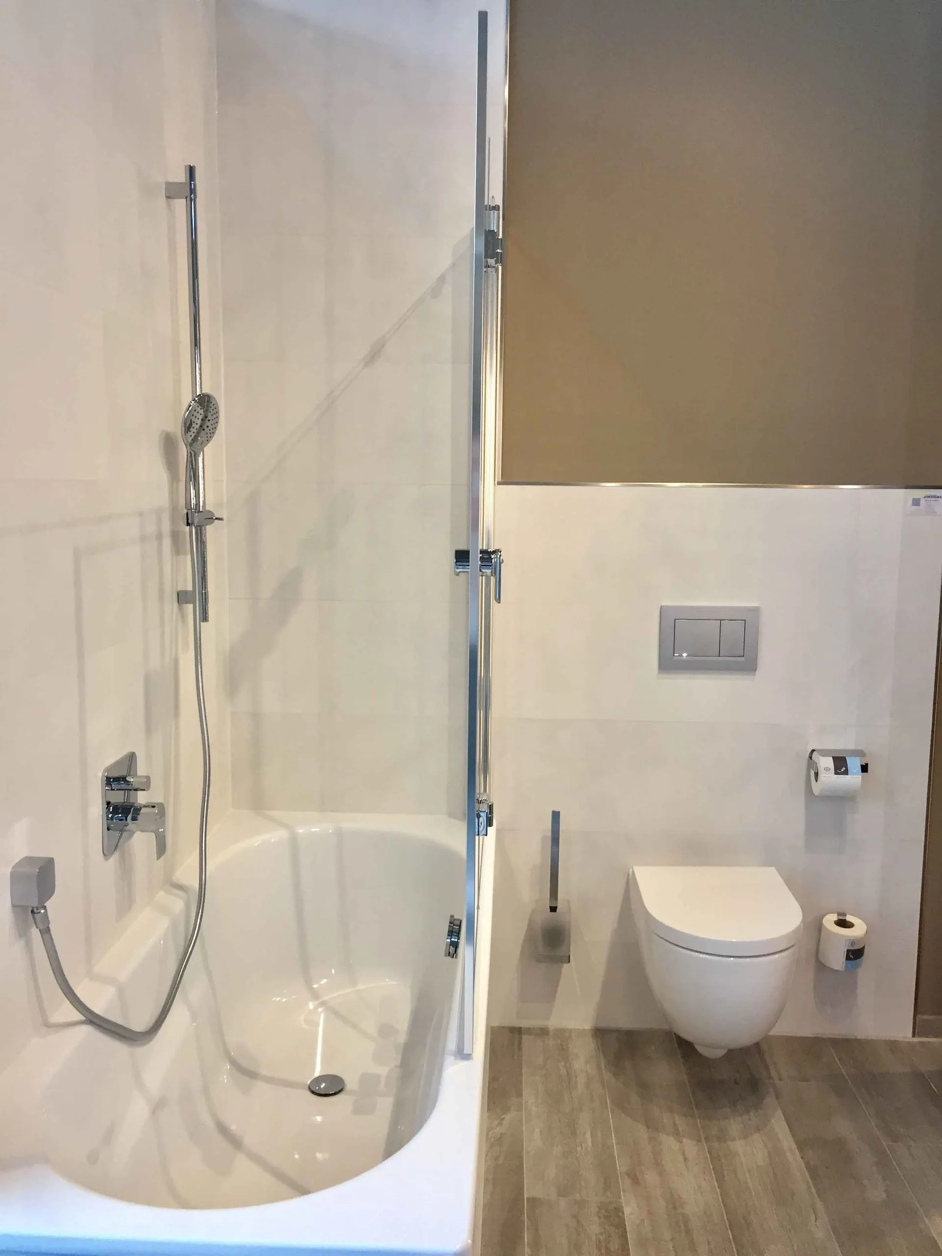 bathtub and shower enclosure