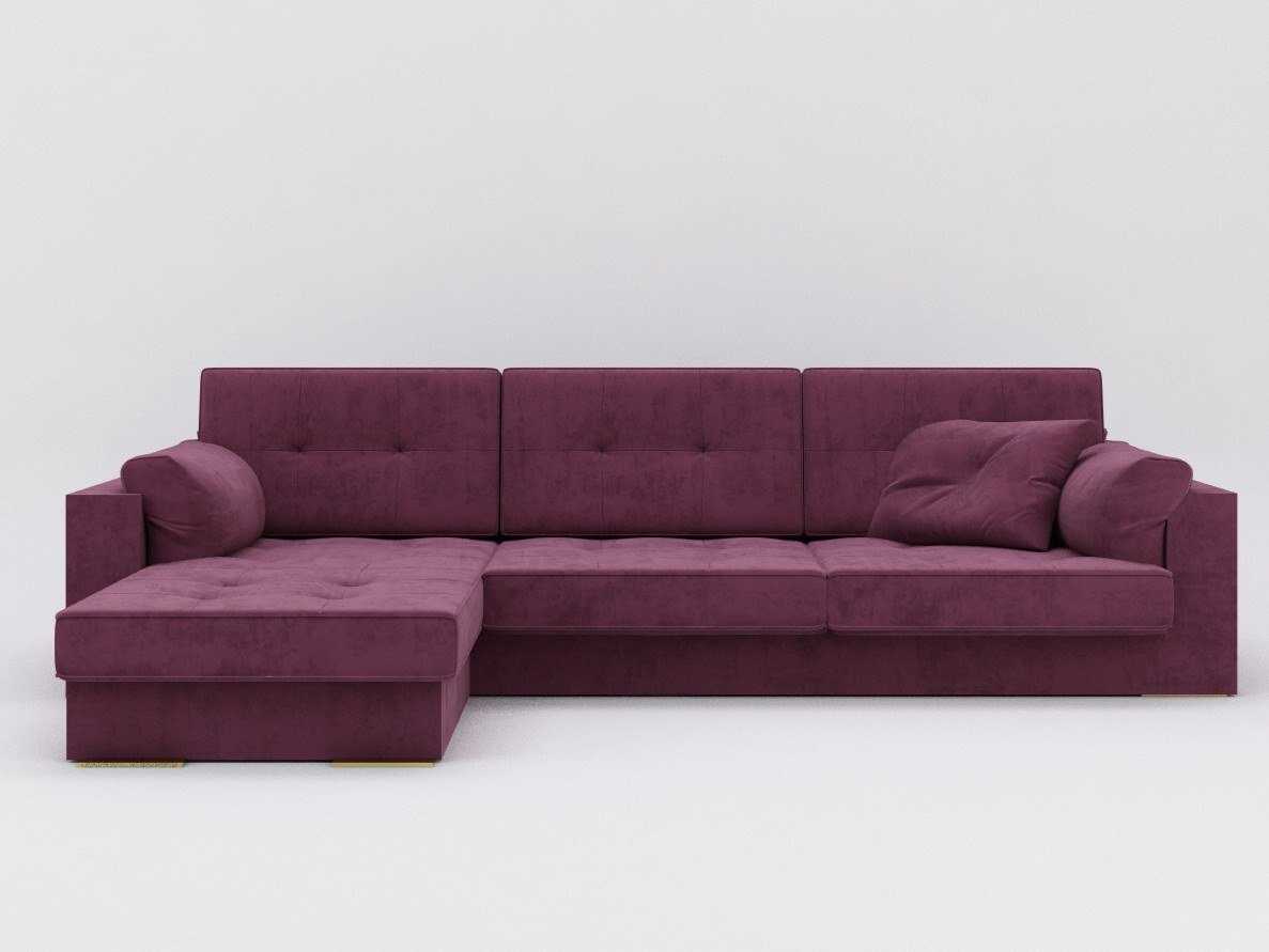 Fabric sofa with chaise longue